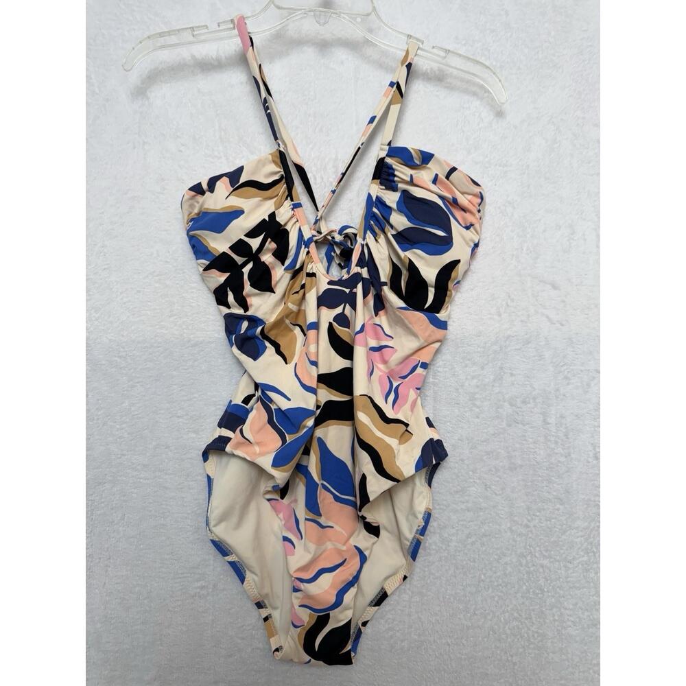 NWT Red Carter Large 10 Floral U Wire One Piece Swimsuit Sexy Beach Resort Print